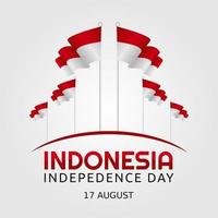 illustration vectorielle du jour de l'indépendance de l'indonésie vecteur