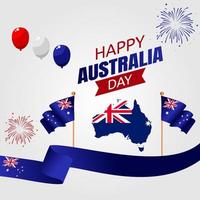 illustration vectorielle de joyeux jour de l'australie vecteur