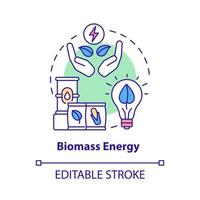 icône de concept d'énergie biomasse vecteur