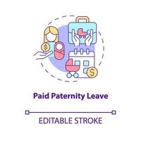 icône de concept de congé de paternité payé vecteur