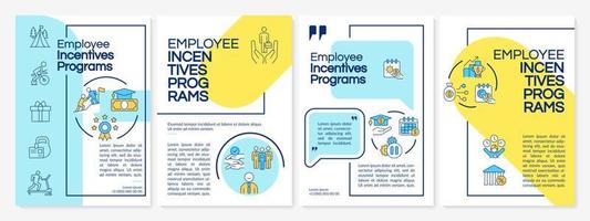 modèle de brochure sur les programmes de motivation des employés vecteur