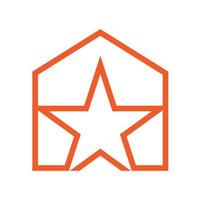 création de logo star home ou immobilier préféré vecteur