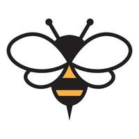 création de petit logo de miel d'abeille de forme moderne vecteur