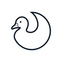 création de logo moderne de jouets en ligne d'oie ou de canard vecteur