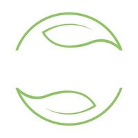 cercle feuille vert moderne ligne logo symbole icône vecteur conception graphique