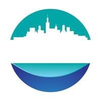 création de logo de la ville de chicago vecteur
