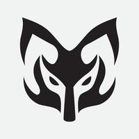 masque ornement animal sauvage création de logo vecteur