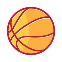 simple ligne colorée basket ball logo symbole icône vecteur conception graphique