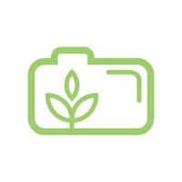 plante fleur caméra photographie ligne logo design icône vecteur