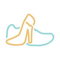 modèle de conception de logo de chaussures minimalistes vecteur