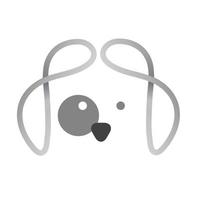 modèle de conception de logo de chien monogramme vecteur