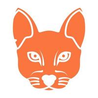 tête moderne chat caracal logo symbole vecteur icône illustration design