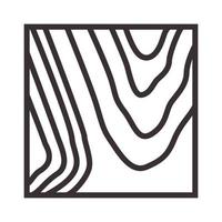 lignes de coupe de bois texture carrée logo symbole vecteur icône illustration design
