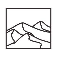 lignes carré désert logo vecteur symbole icône illustration design