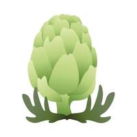 création de logo d'artichaut végétal - vecteur