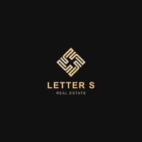 logo lettre s immobilier vecteur