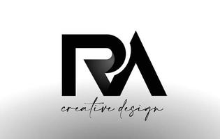 création de logo de lettre ra avec un élégant look minimaliste vecteur d'icône ra avec un design créatif et moderne.