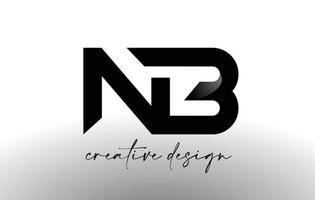 création de logo de lettre nb avec un look minimaliste élégant. vecteur d'icône nb avec un design créatif et un look moderne.