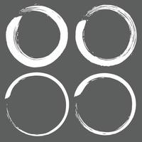 enso zen cercle blanc logo brosse vector illustration icon set collection