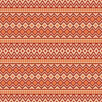 modèle sans couture de tissu orange daimond aztèque vecteur