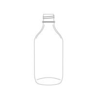 Bouteille en verre transparent de 500 ml sans bouchon, illustration vectorielle de col de 31 mm vecteur