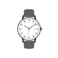 Montre-bracelet pour hommes isolé sur fond blanc vecteur