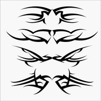 Modèles de tatouage tribal. concept en gothique ayant l&#39;aile et la mouche vecteur