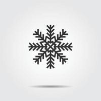 icône de flocon de neige ou illustration vectorielle de logo. vecteur
