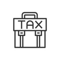 document taxe icône illustration vectorielle. vecteur
