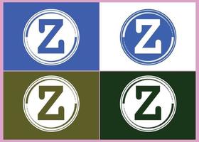 modèle de conception de logo et icône de lettre z vecteur