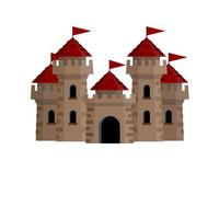 château médiéval européen en pierre. forteresse du chevalier. notion de sécurité vecteur