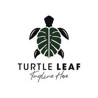 création de logo illustration inspiration feuille de tortue vecteur