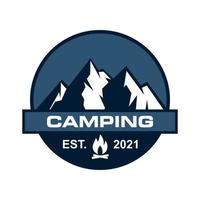 vecteur de camping, vecteur de logo d'aventure