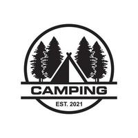 vecteur de camping, vecteur de logo d'aventure