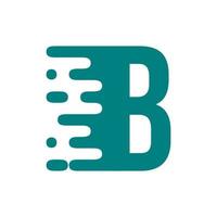 lettre b logo fluide vecteur