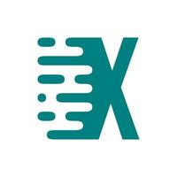 lettre x logo fluide vecteur