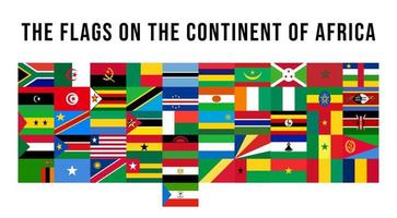 les drapeaux sur le continent africain vecteur