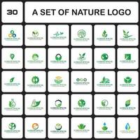 un ensemble de logo environnement, un ensemble de logo nature vecteur