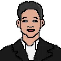 pixel art style homme affaires caractère illustration vecteur