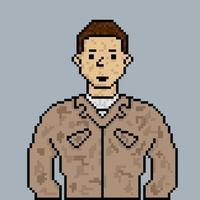 style design pixel armée air force illustration vecteur