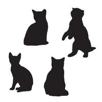 silhouette de chat 1 vecteur