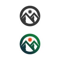 icône de montagne signe logo icon set vecteur et illustration