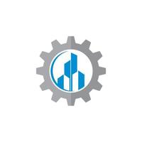logo de construction, vecteur de logo de l'industrie