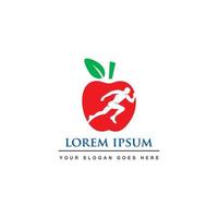 logo d'aliments sains, logo de remise en forme vecteur