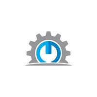 logo mécanique, vecteur de logo de l'industrie