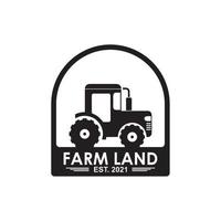 vecteur de tracteur, vecteur de logo de ferme