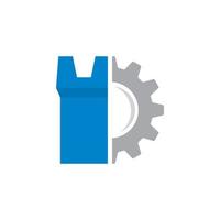 logo industriel, vecteur de logo d'ingénierie