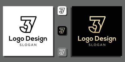 conception de logo numéro trois sept ans calculatrice codage numérique mathématiques pourcentage technologie concept avec modèle d'application vecteur