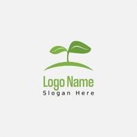 création de logo de feuille de plantes vertes vecteur