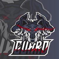 création de logo esport mascotte tête de tigre vecteur